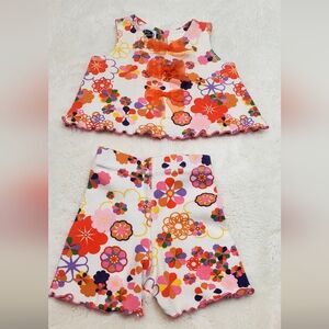 Floral Sleeveless Top and Shorts Set Size 12m